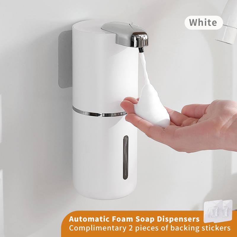 Automatyczny dozownik mydła Bezdotykowy dozownik mydła w piance 380ml USB akumulator elektryczny 4-poziomowy regulowany dozownik mydła w piance