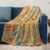 Vibrant Colorful Patchwork Geometric Blanket Sofa Bed Throw for Kids Teens Adults Decorative Gift
