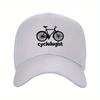Cycologist Bicycle Graphic Baseball Cap Adjustable Polyester Outdoor Sport Snapback Hat