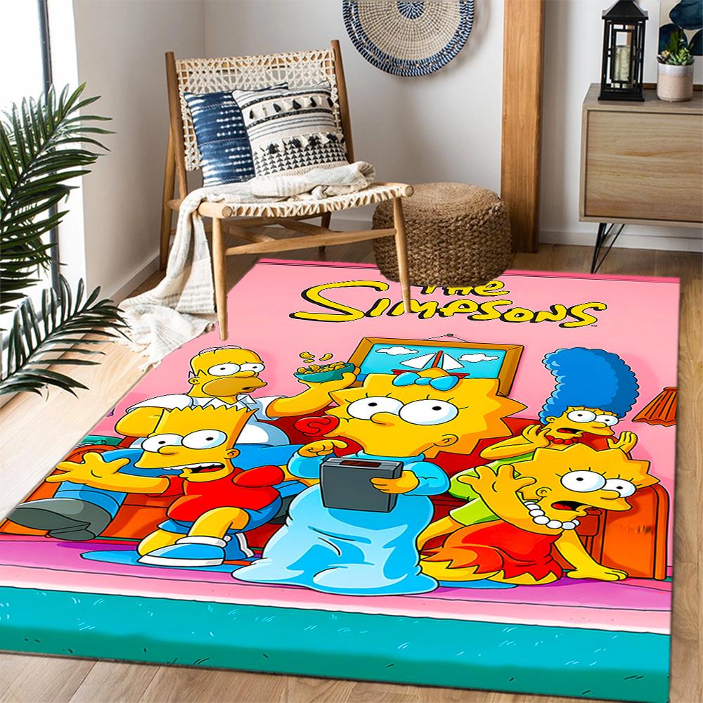 Tappeti Antiscivolo a Tema Mashup Simpsons Gta Vi - Arredamento per la Casa in Poliestere, Adatti per Camere da Letto, Soggiorni, Ingressi, Studi e Decorazioni