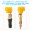 Hochdruckreiniger 6-IN-1-Spray-Düse, mehrere Sprühwinkel mit 1/4 Schnellanschluss für Hochdruckreiniger-Auto