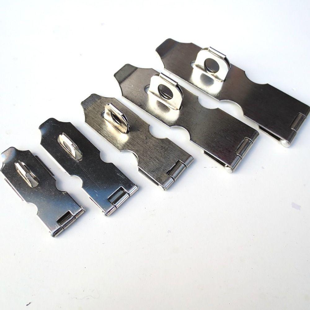 1Pcs New Padlock Clasp Door Lock Hasp Staple Buckle Hardware Window Staple Anti Theft Stainless Steel Shed Latch