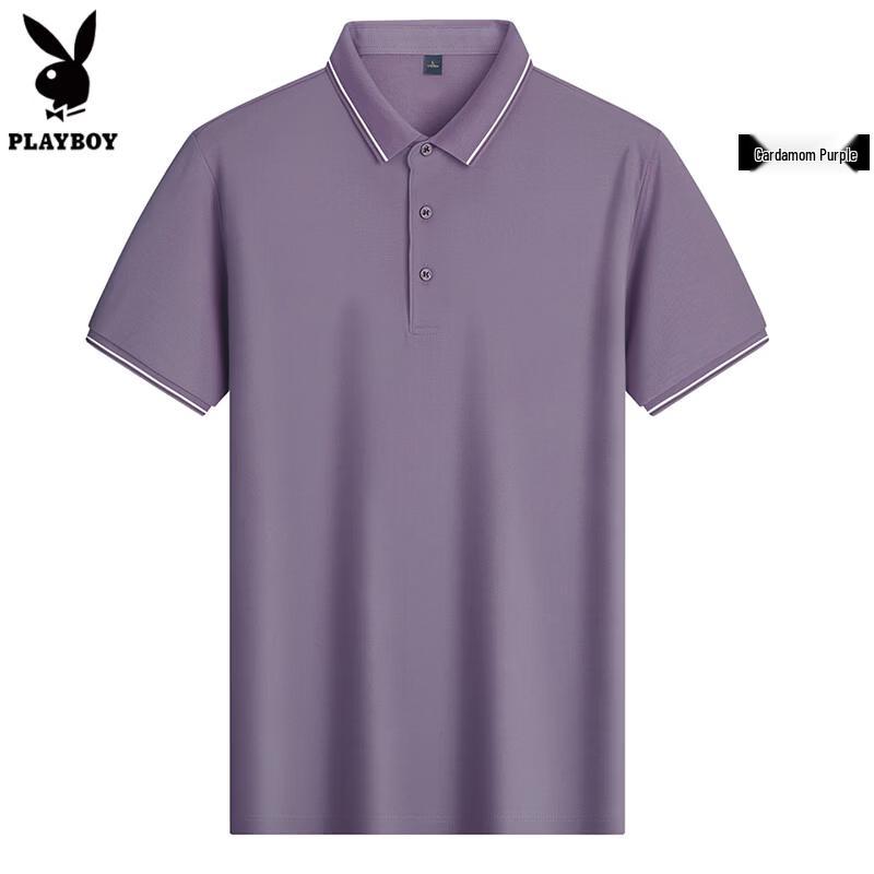 PLAYBOY Men s Cotton Silk Blend Short Sleeve Polo T-Shirt 180/XL