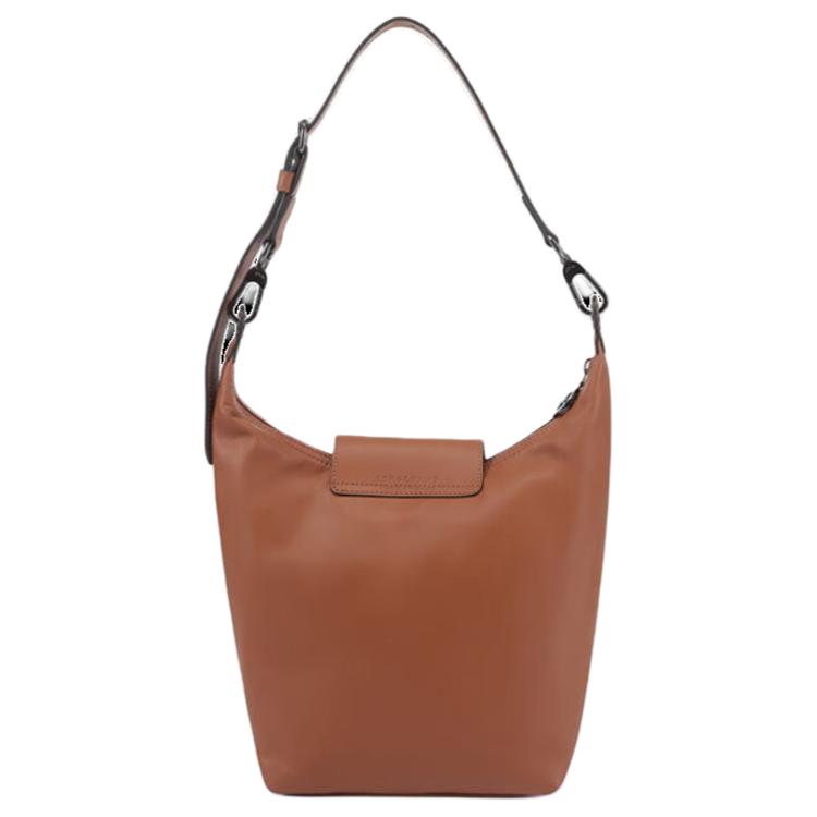 Longchamp Adjustable Detachable Shoulder Strap Flap Closure Leather Hobo Bag Women Bags Cognac 10286987504