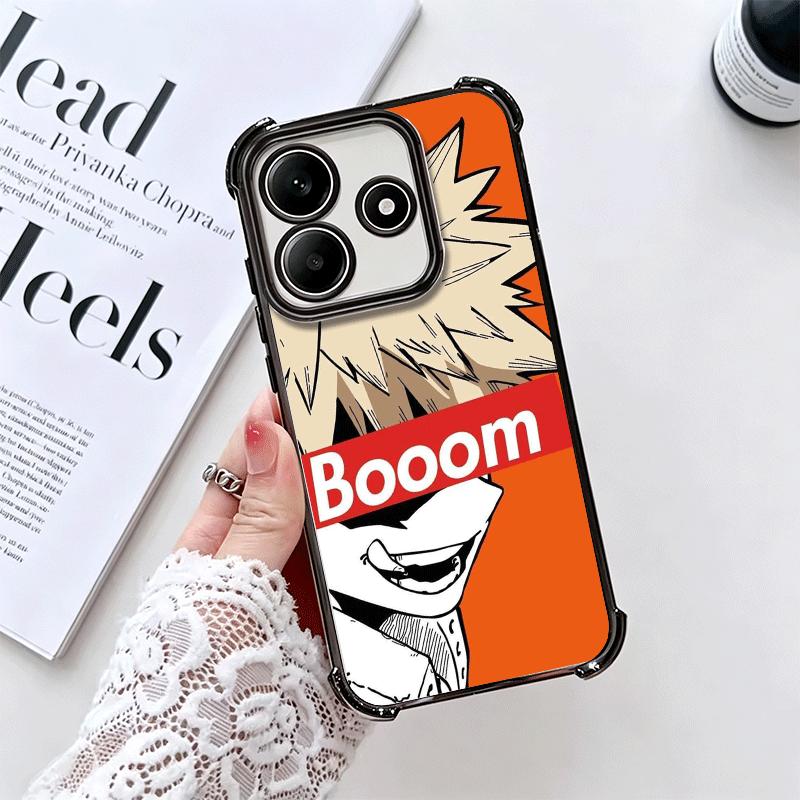 MHA My Hero Bakugou Katsuki Soft Phone Case For Xiaomi Redmi Note 14 15 Pro Plus 13 12 11S 11T 5G 10 9S 9 Plating Anti-Fall Fund