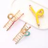 1pc High-end Pencil Shape Hair Claw Clips Women's Nonslip Simulation Hair Clip Back of The Head Shark Clip Large Hair Volume
