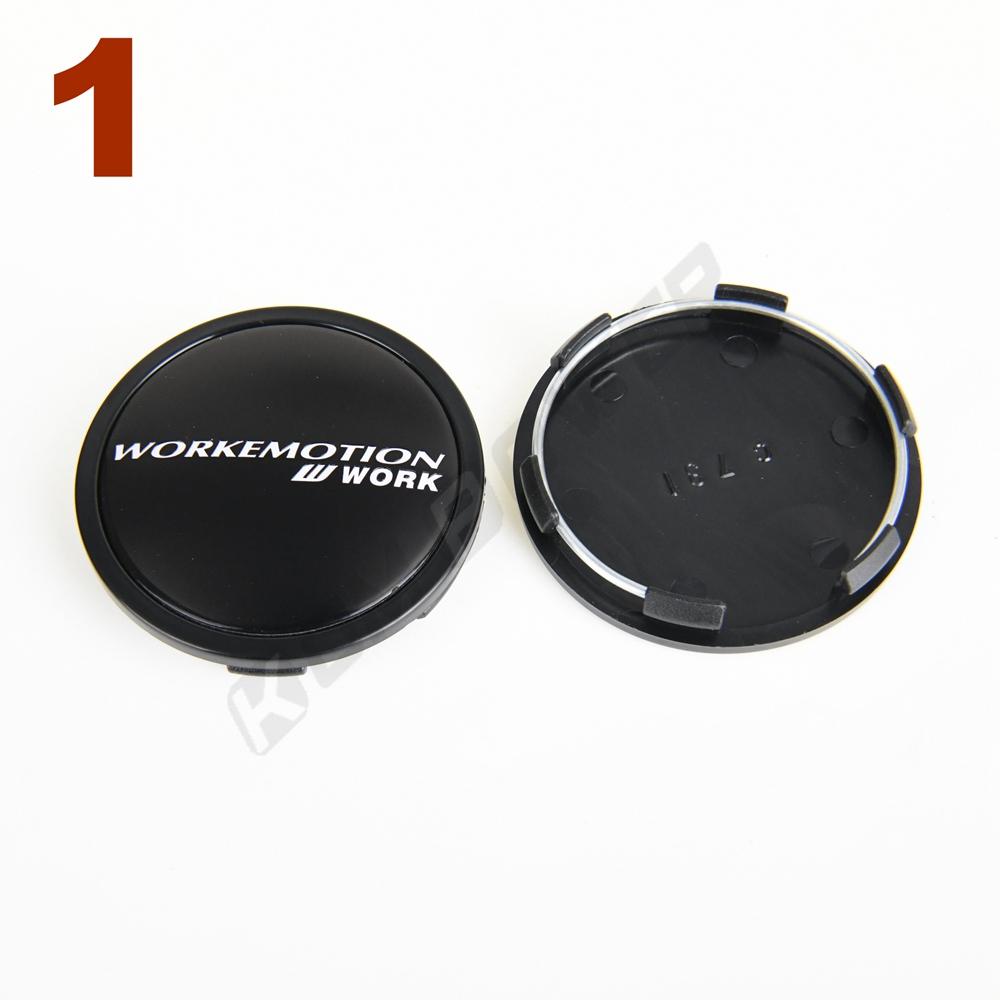 

4PCS OD 65MM / ID 60MM Wheel Hub Cap WORK EMOTION MEISTER VS Logo Sport Rim Cover Wheel Center Cap