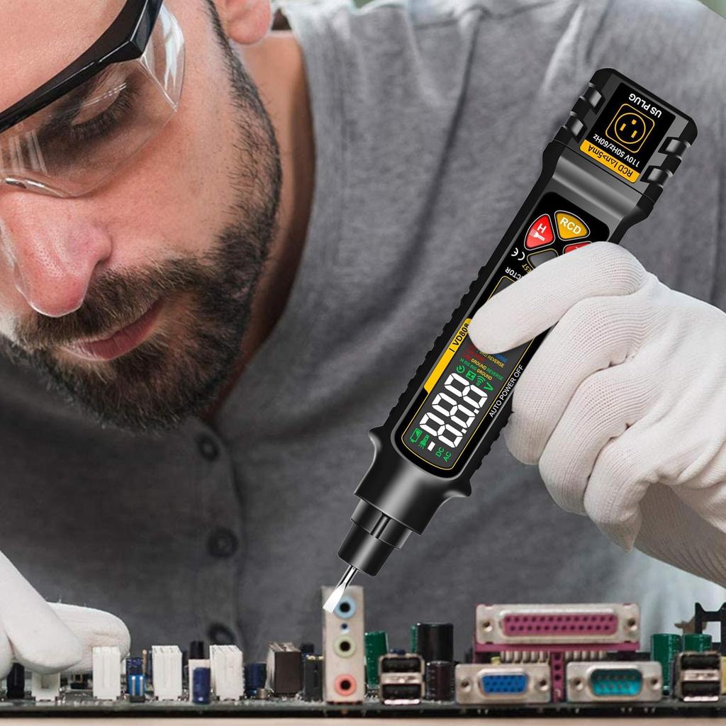 Circuit Tester Smart Outlet Checker with LED Display & Light 2-300V Rv Circuit Analyzer for Home Electric Power Rv Camper