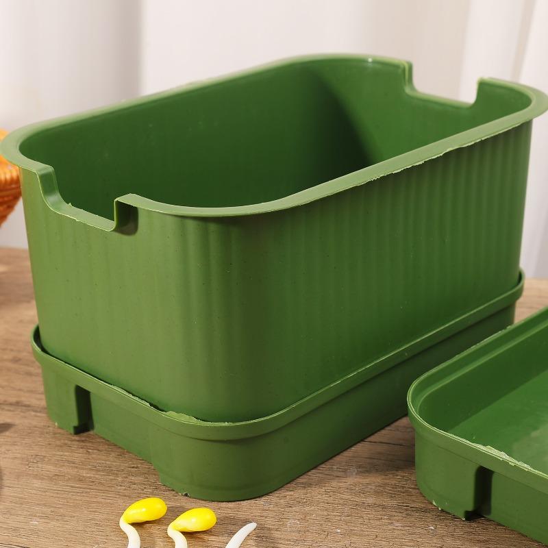 1/2/3x Seed Sprouter Tray with Cover Sprout Dish Growing Pot Seed Germination Tray Soilless Cultivation Germination Nursery Tray