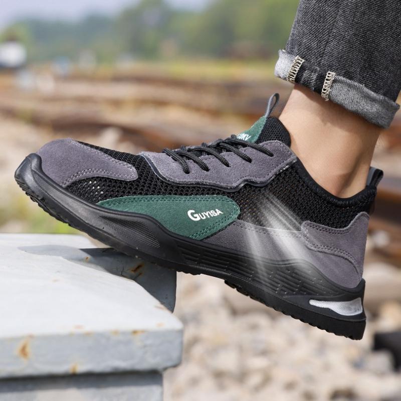Scarpe Sportive Estive da Lavoro Scarpe di Sicurezza Antipuncture Uomo Punta in Acciaio Scarpe Protettive Isolanti 10kv Uomo