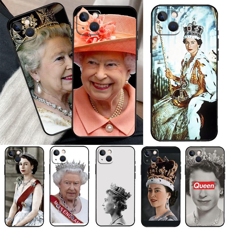 England Queen Elizabeth II Phone Case For iPhone 13 14 15 16 Pro Max 11 12 XS XR X Plus Shockproof Bumper Soft Cover