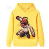 Japanese Anime Chainsaw Man Children Boys Girls Retro Hoodie Cartoon Denji Pochita Funny Graphic Jacket Kids Manga Coat