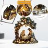 2D Jesus Birth Decor Acrylic Nativity Scene Artwork Rustic Desktop Ornament for Fireplace