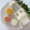 Plastic Mooncake Moulds Pastry Mold Mooncake Baking Tools Flower Shaped ABS Material Mooncake Stamps for Festival Baking