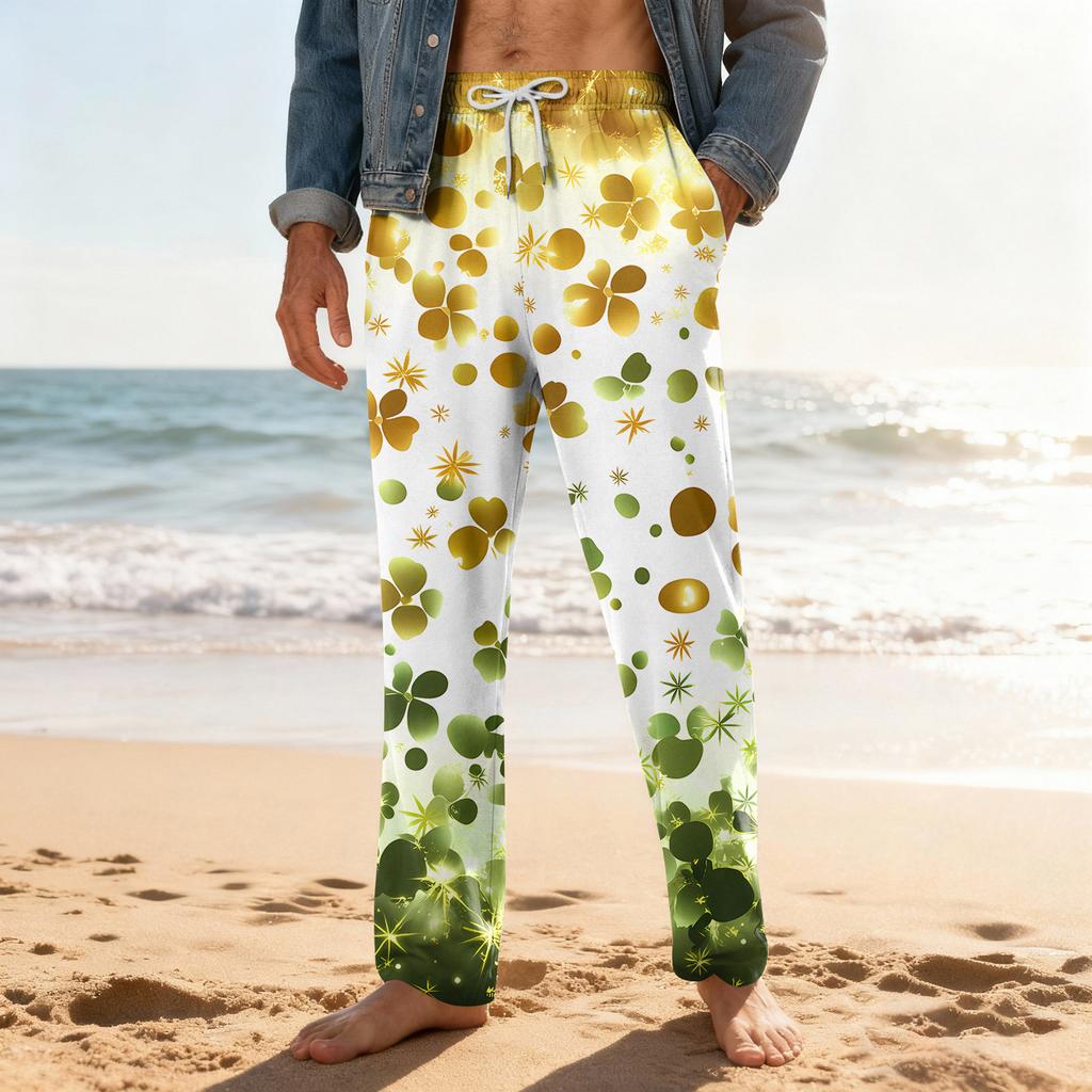 Men's Home Soft Pajama Pants Drawstring With Pockets Casual Sports Pants