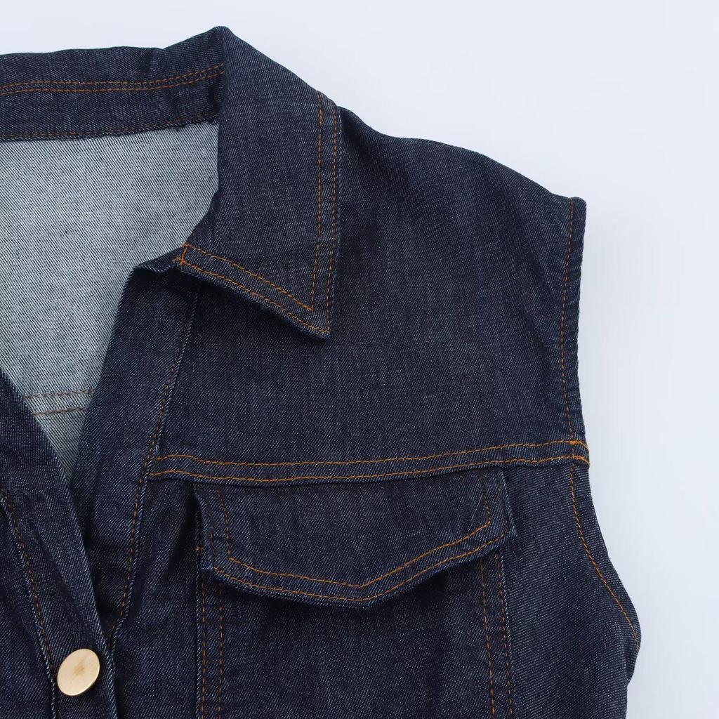 2025 Summer Slim Fit Denim Mini Dress for European and American Women