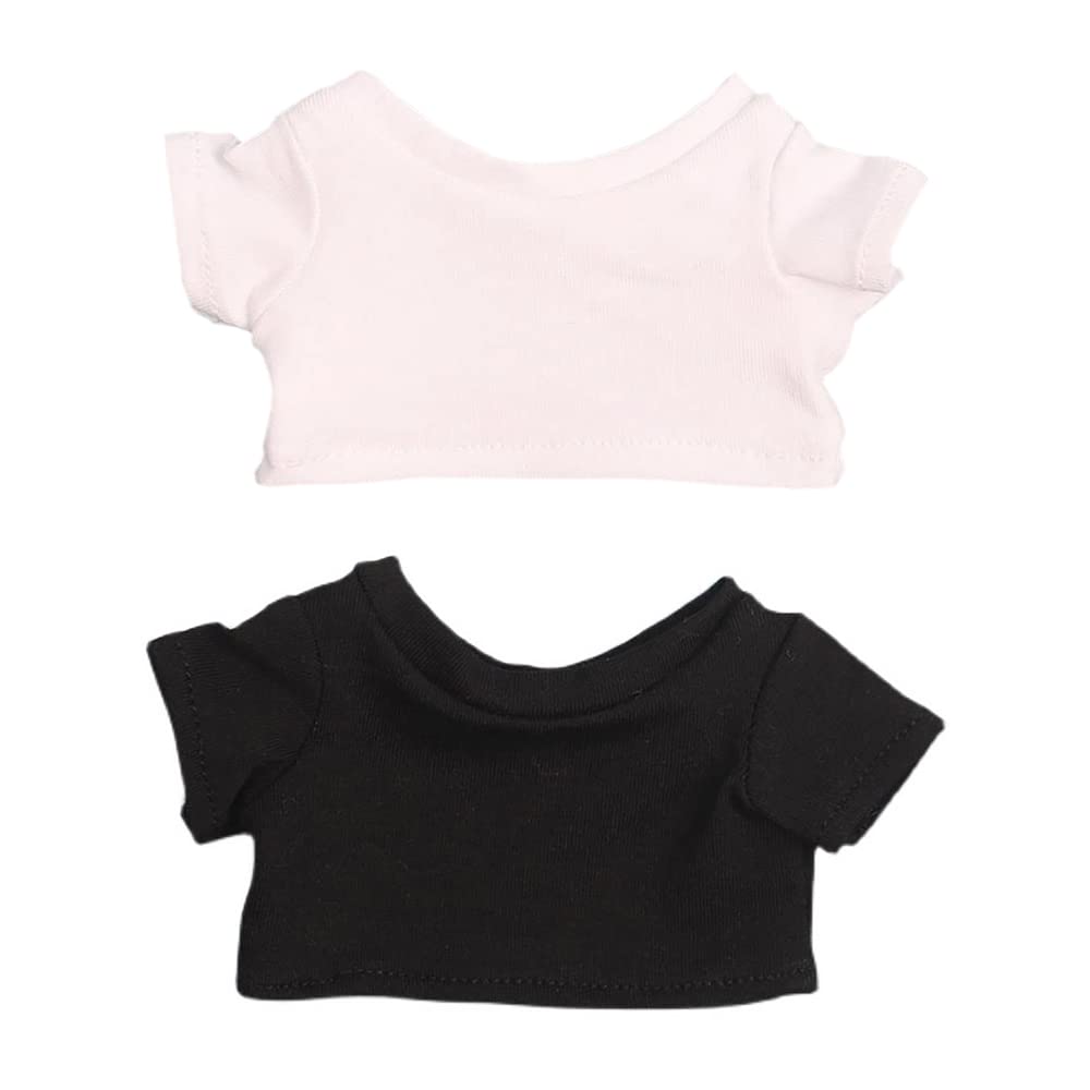 niannyyhouse Doll Clothes for Stuffed Animals - 20cm Doll Clothes - T-Shirts 2 - 2-Piece Set - Plain T-Shirts - Doll Baby Clothes - Cotton Doll