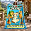 Brainrot Custom Name Flannel Blanket Personalized Soft Warm Plush Throw Blanket Customized Gift for Family Friends