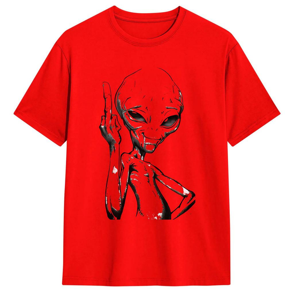 Unisex Tshirt Ufo We Come In Space Alien Funny Pure Cotton Tee Shirt Short Sleeve T Shirt O Neck Tops Unique