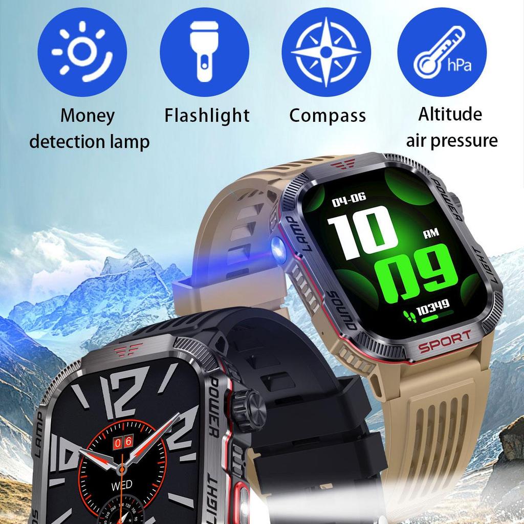 Smart Watch 2.01inch Large Screen HT29 BT Call Heart Rate Health Monitor Outdoor Sports AI Voice Assistant Smartwatch