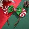 Cute Sequin Christmas Headband Soft Bow DIY Mouse Ears Headband Xmas Tree Hairband New Year
