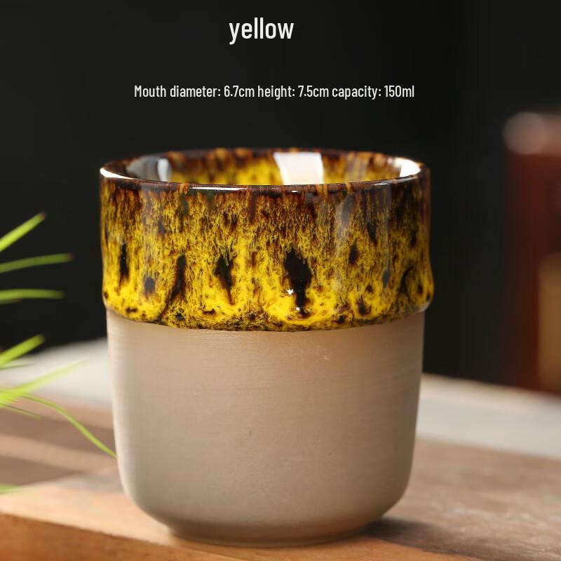 Retro Kiln Glaze Ceramic Master Teacup Set