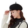 Wool Beret Women's Autumn and Winter Style Face Showing Little Painter Hat Trend New Large Head Circumference Knitted Newsboy Hat