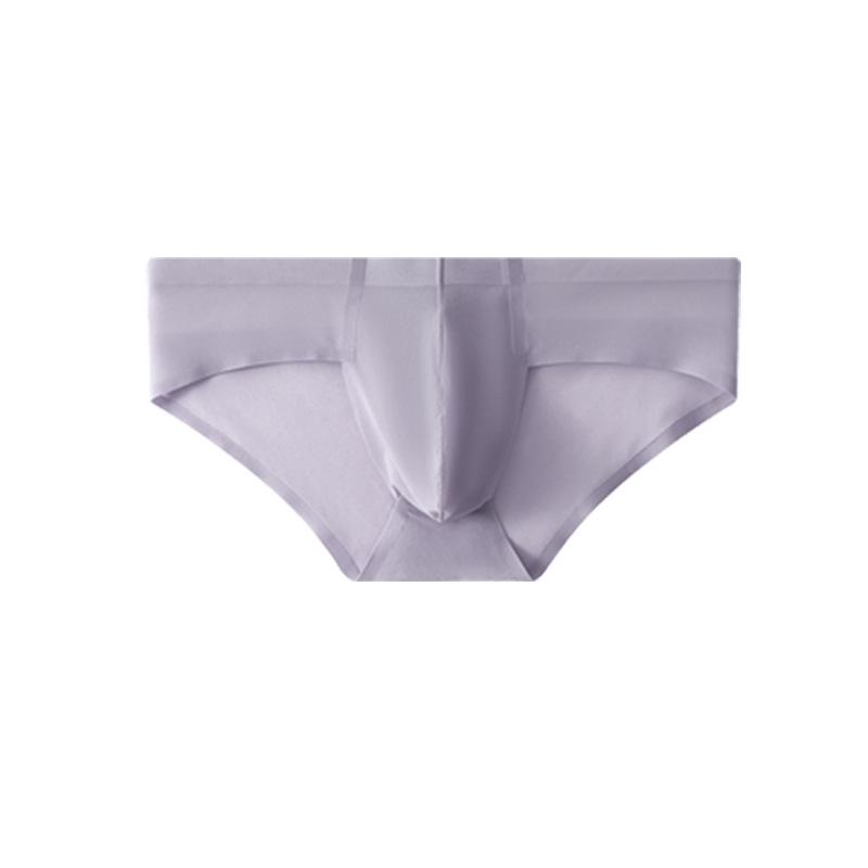 

Мужские трусы-слипы из ледяного шелка - Дышащие, Удобные, Бесшовные трусы с U-образным гульфиком XXL [140-160 lbs] светло-фиолетовый