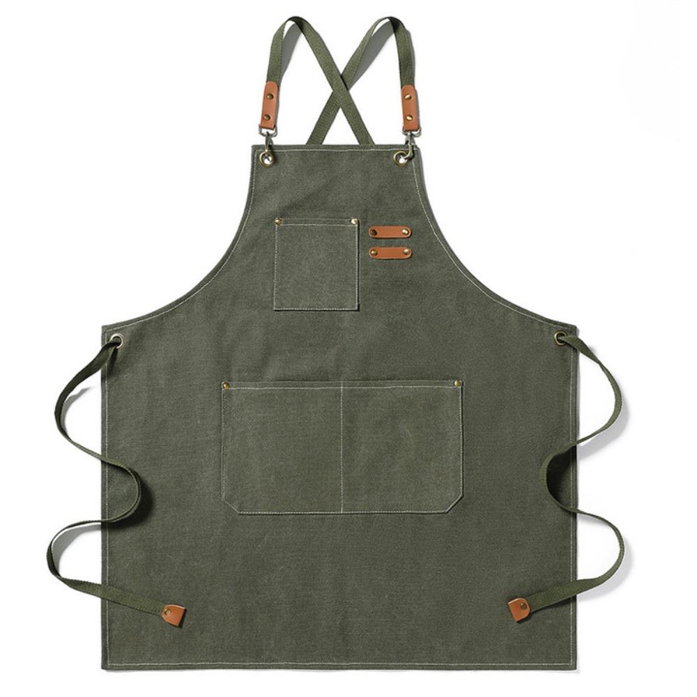 Water Proof Thickened Canvas Apron Wipe Hands Fashion Adult Apron  Household