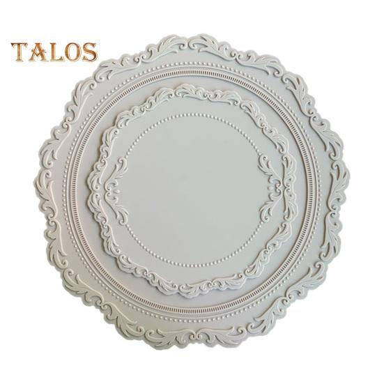 Sottobicchiere vintage con motivo floreale in rilievo, in silicone, multiuso, per la protezione della decorazione della casa