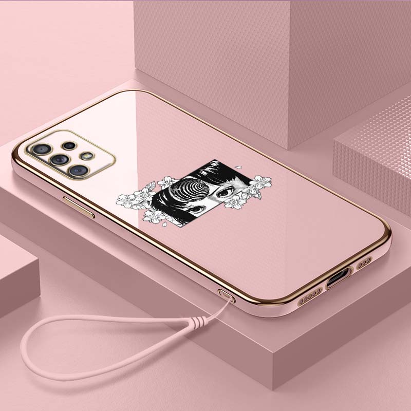 

Роскошный чехол для телефона из ТПУ с ремешком для Samsung Galaxy A04 05s A13 A14 A24 A54 A34 Note20 S23 Ultra, чехлы A20, чехол с изображением японского ужаса в стиле манга