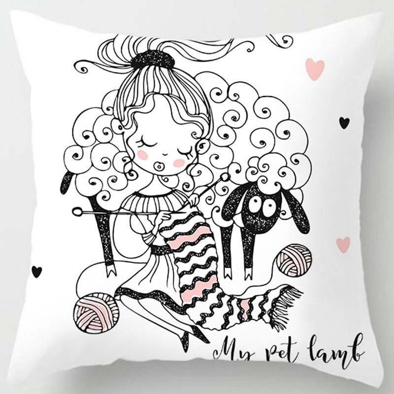 Love Birthday Girl Series Pillow Gift Home Office Decoration Pillow Bedroom Sofa Car Cushion Cover