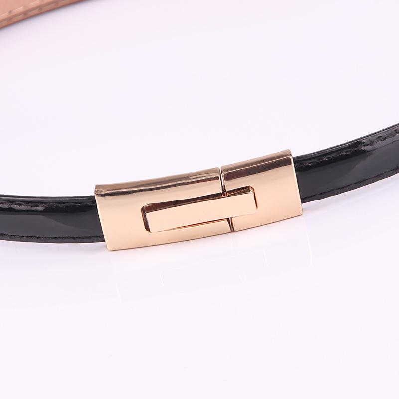 New Women's Trendy Pair-buckle Adjustment Thin Belt, Versatile Dress Decoration Candy Color Belt