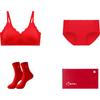 Urban Beauty Red Plus Size Women's Lingerie Lift and Gather Wireless Bra for Year of the Horse Wedding Celebration