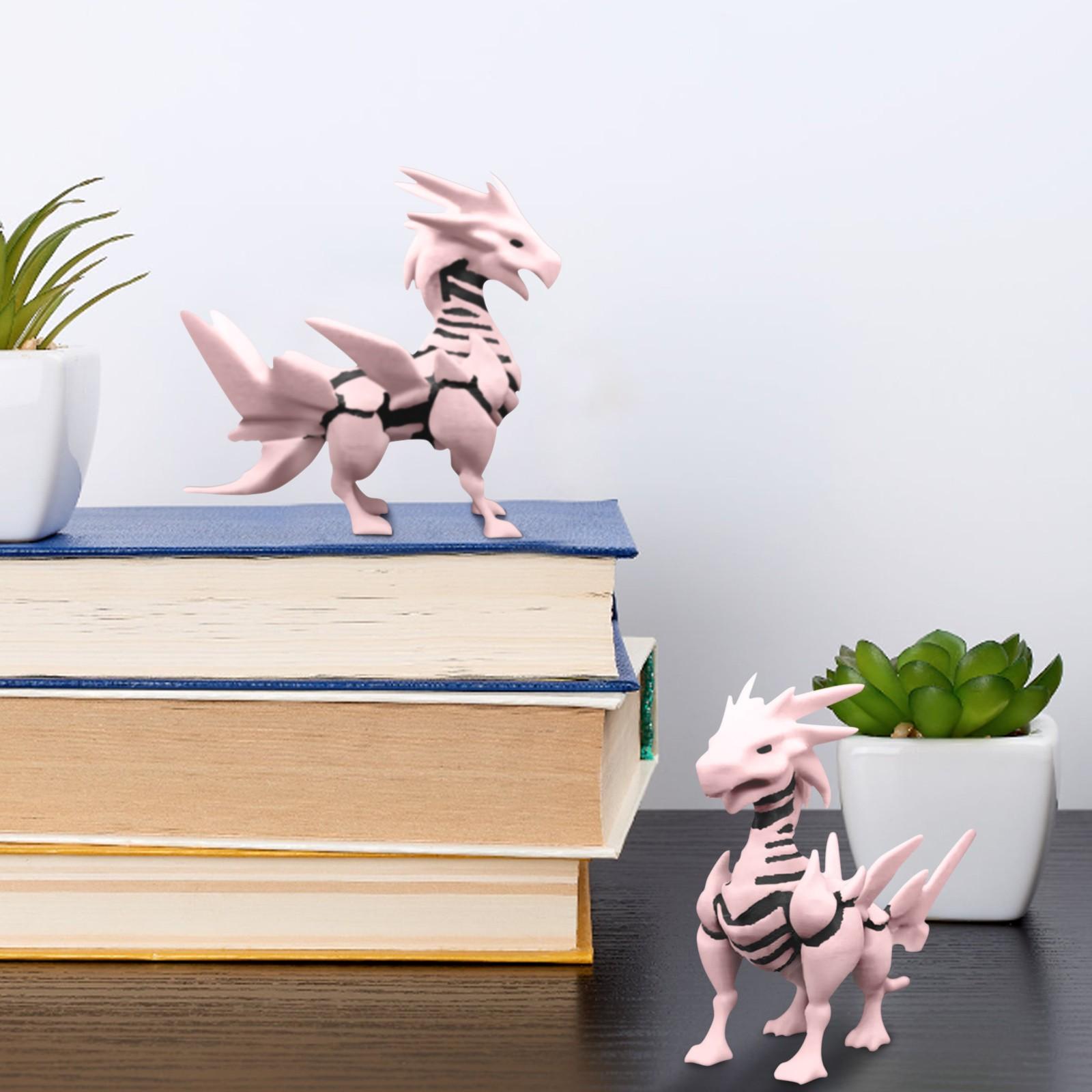 

Игрушка-модель Злого Дракона с подвижными суставами, напечатанная на 3D-принтере One Size розовый