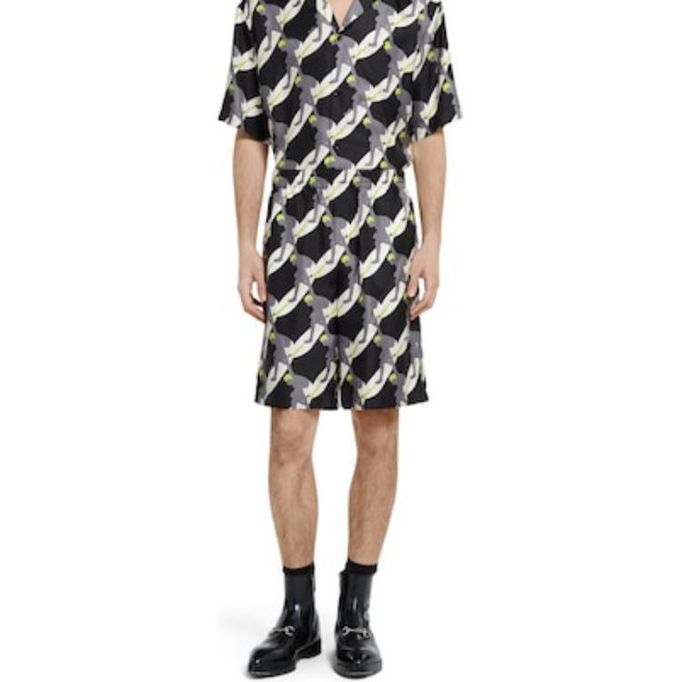 GUCCI Printed Silk Twill Shorts 798619-ZASVQ-1173