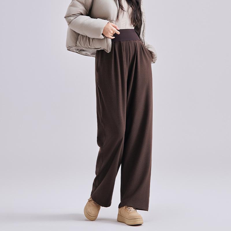 Maternity pants loose spring and autumn winter home pants new high waist large size maternity casual pants maternity wide leg pants