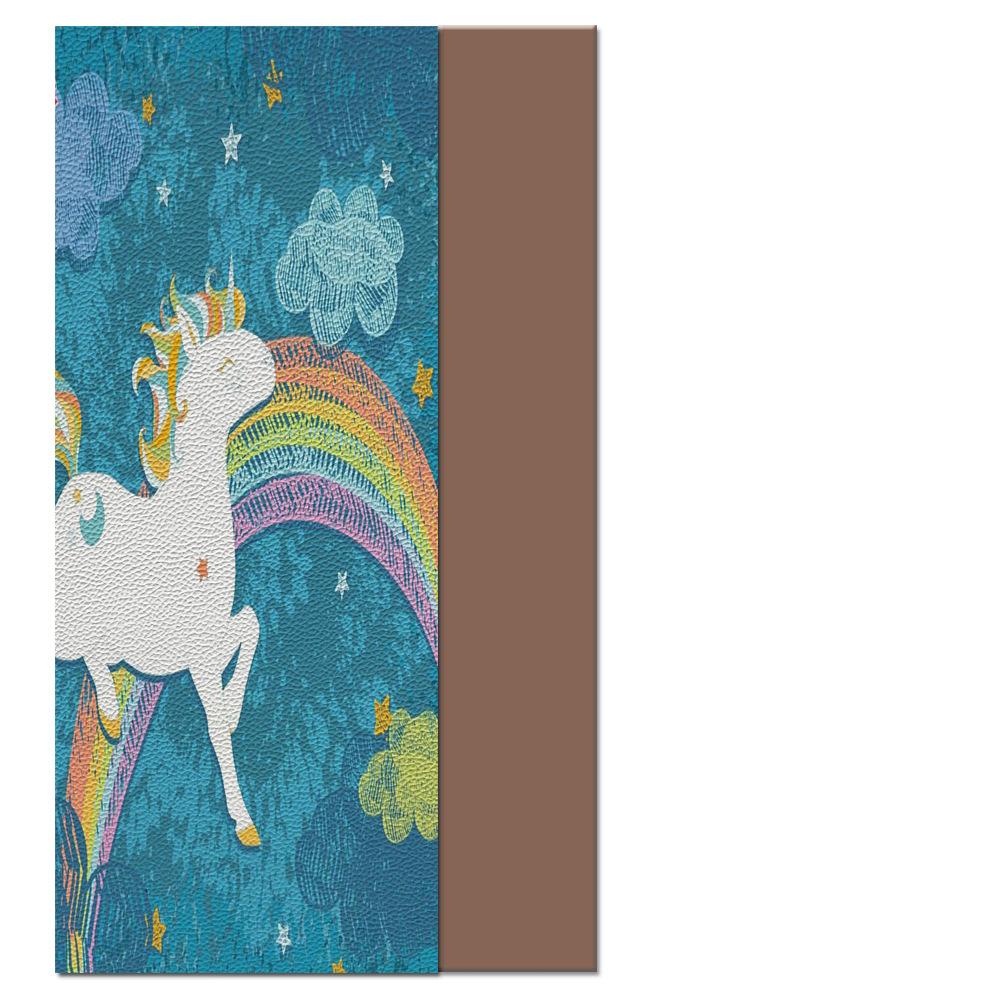 Unicorn Printed Yoga Mat Fitness Floor Mat Pvc Rollable Yoga Blanket