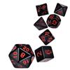 7pcs/lot Black Red Dice Set Double-colors Polyhedral Dice D4 D6 D8 D10 D% D12 D20 Game Dice