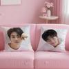 Kpop Style Actor Hot S-Song Kang Pillow Case Anti-Dustmite Pillowcase Invisible Zipper Silky Short Plush Sofa Cushion Cover