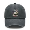 [Patriotic Baseball Cap] 2026 Anniversary Eagle Print Polyester Adjustable Washed Cap Unisex Vintage Sun Protection Casual Outdoor Sports Hat For