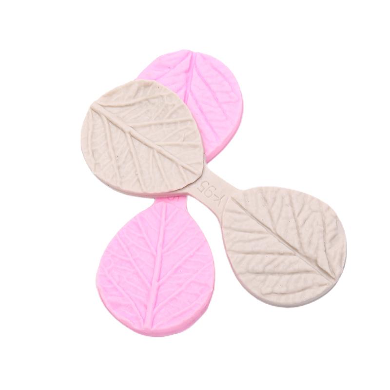 New Diy Cake Decorating Mold Double Leaf Veiner Silicone Cake Mold Decorating