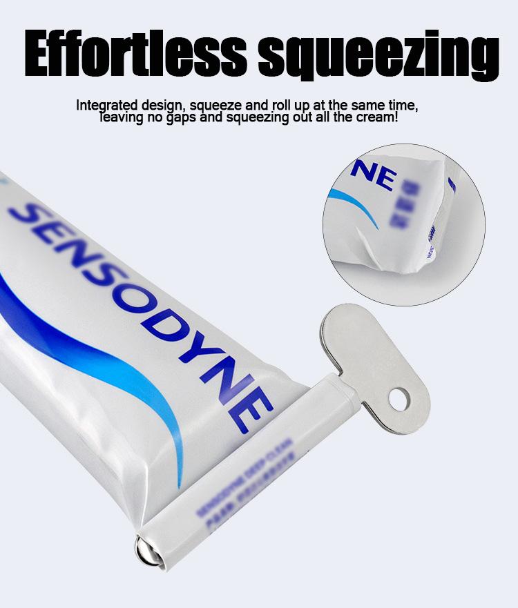 Silver Key-Shaped Tube Squeezer Tool for Toothpaste and Creams Squeezer Hand Cream Face Cleanser Toothpaste Bathroom Accessories