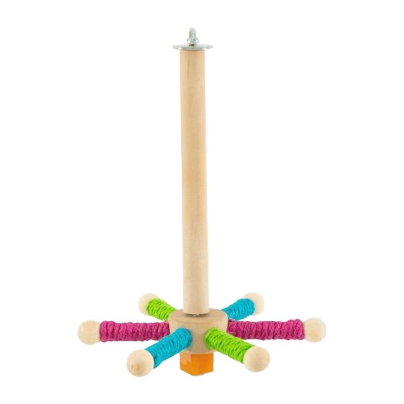 

Interactively 360 Degree Spinnings Bird Play Gym For Budgies Lovebirds Canaries Safe Chewing Wooden Perches 1