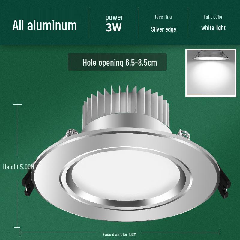 

Recessed Ceiling Downlight Set: 7.5-Inch Opening, 5 Spotlights, Cat Eye Bullseye Design for Living Room