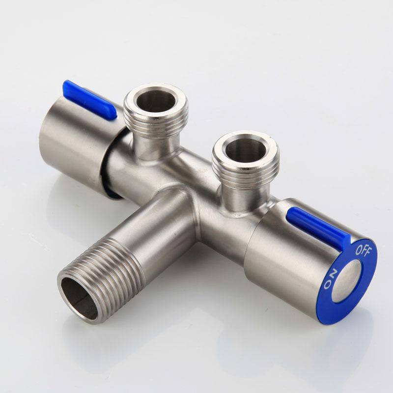 1pc Stainless Steel Hot And Cold Angle Valve Large Flow Drain Toilet Water Stop Triangle Valve Switch all copper 3/4''