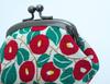 Kyosuke Mini Made in Small Round Clasp Camellia Pouch, Japan, Pouch, Yumeji,