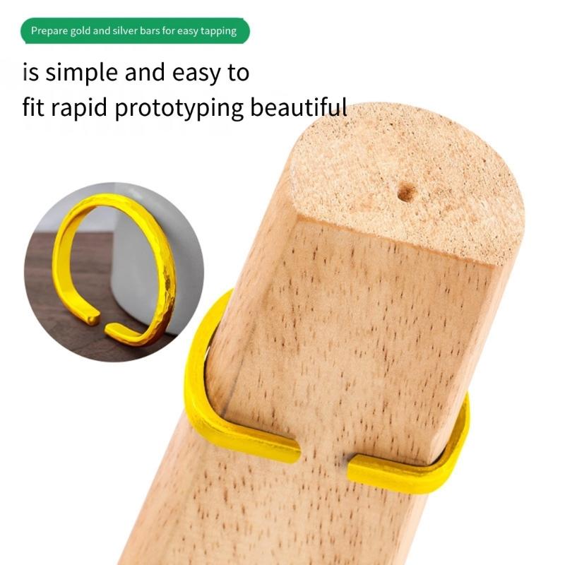 Round Shape Bracelet Adjuster Wood Deformation Mandrel for Jewelry Adjustment and Repair Jewellery Reshaping Tool