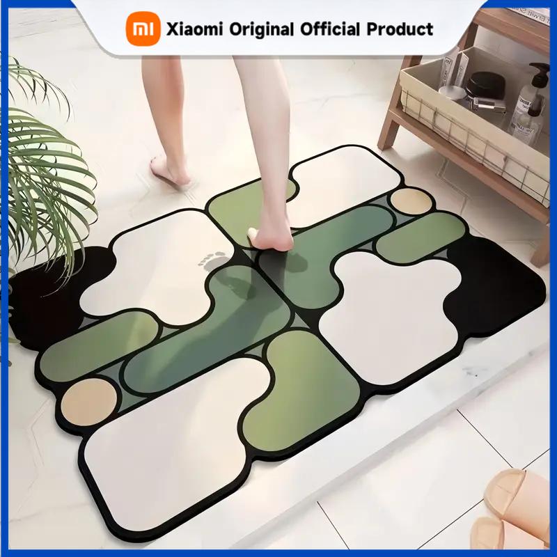 Xiaomi Dywanik podłogowy do łazienki z ziemi okrzemkowej o specjalnym kształcie, domowy dywanik chłonny, mata antypoślizgowa przy wannie, mata pod drzwi do toalety, mata wejściowa