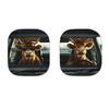 2Pcs Animal Print Car Sun Shade High-Density Aluminum Foil Windshield Sunshade Blocks UV
